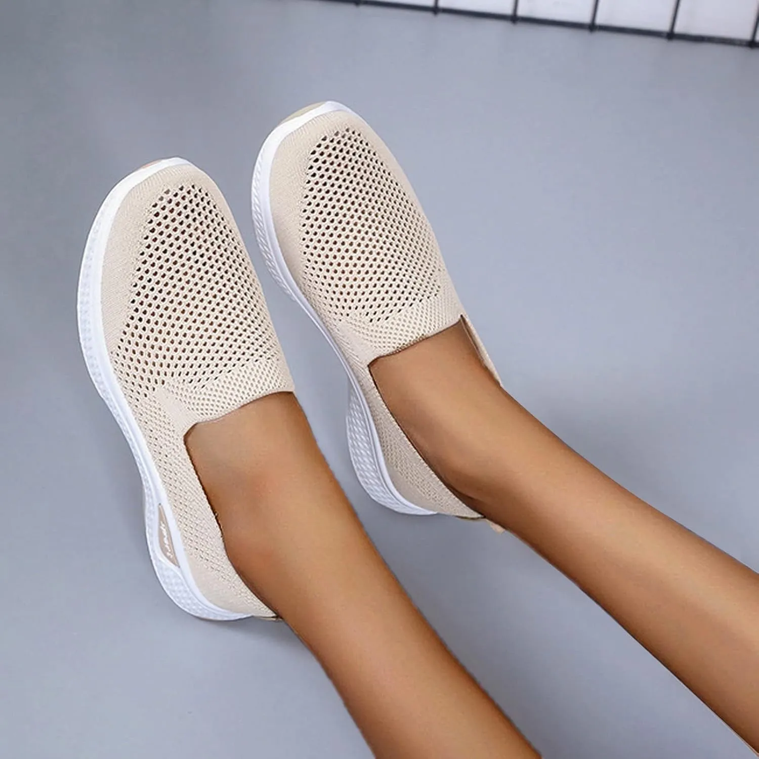 Womens Orthopedic Slip On Loafers with Arch Support Comfortable Walking Shoes Casual Sneakers Plantar Fasciitis Relief Foot Pain Diabetic Feet