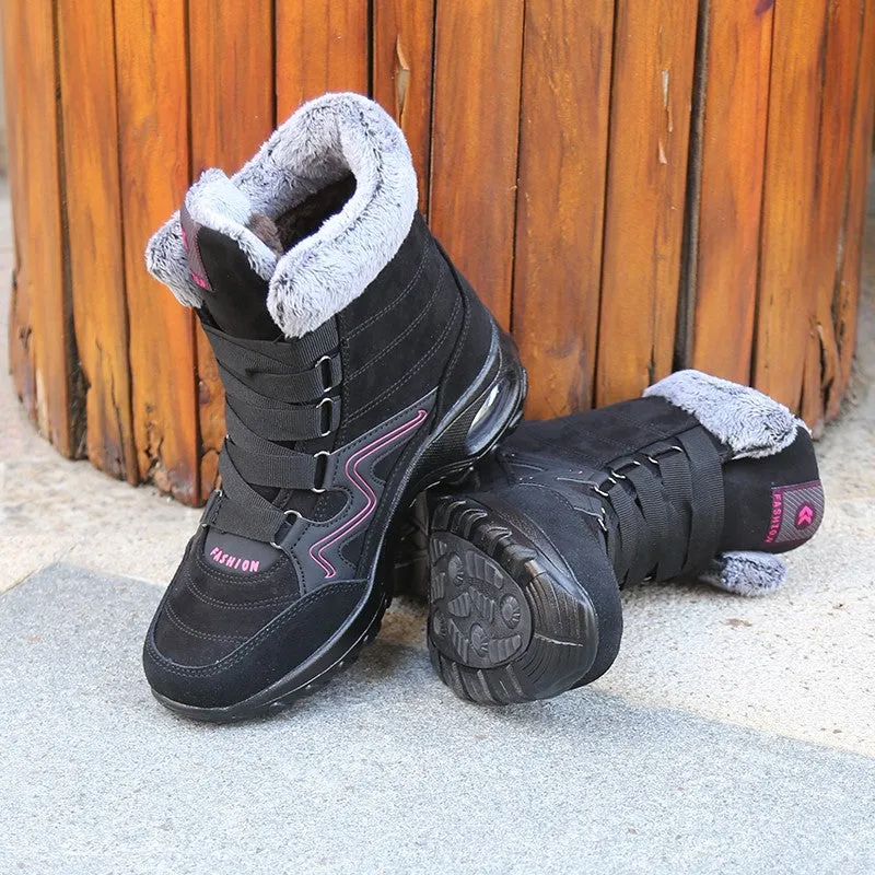 Women's thermal winter plush anti-skid suede boots CCL